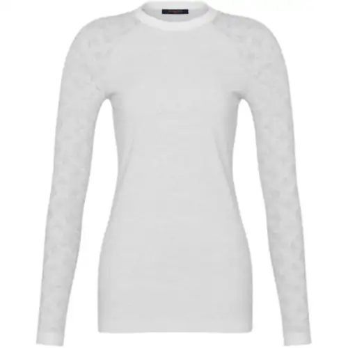 Lv Monogram Accent Long Sleeved Top