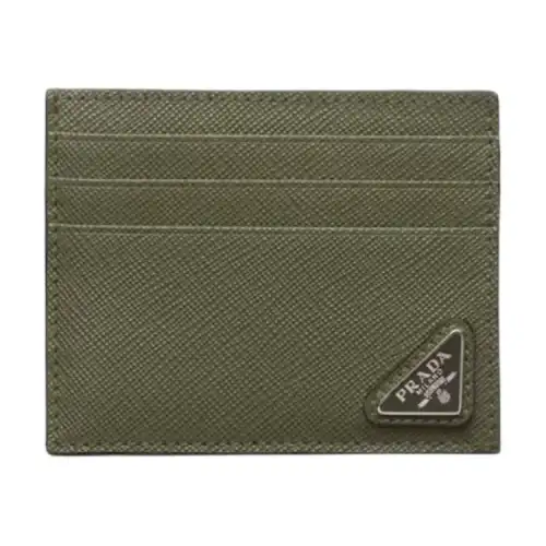 PRADA Saffiano Leather Card Holder Men's Loden Green