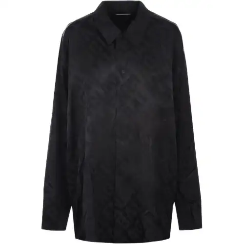 Balenciaga Shirts Women's Black Lapel Moderate Other