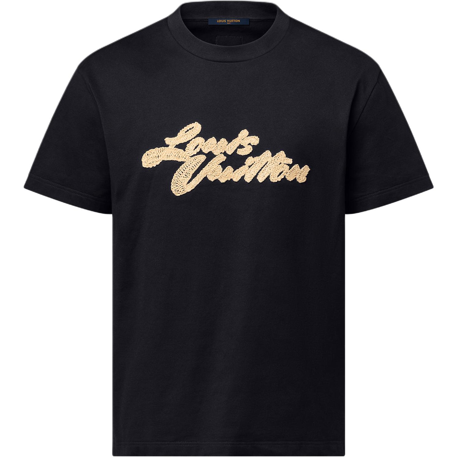Lv Embroidered Signature T Shirt