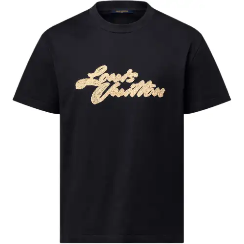 Lv Embroidered Signature T Shirt