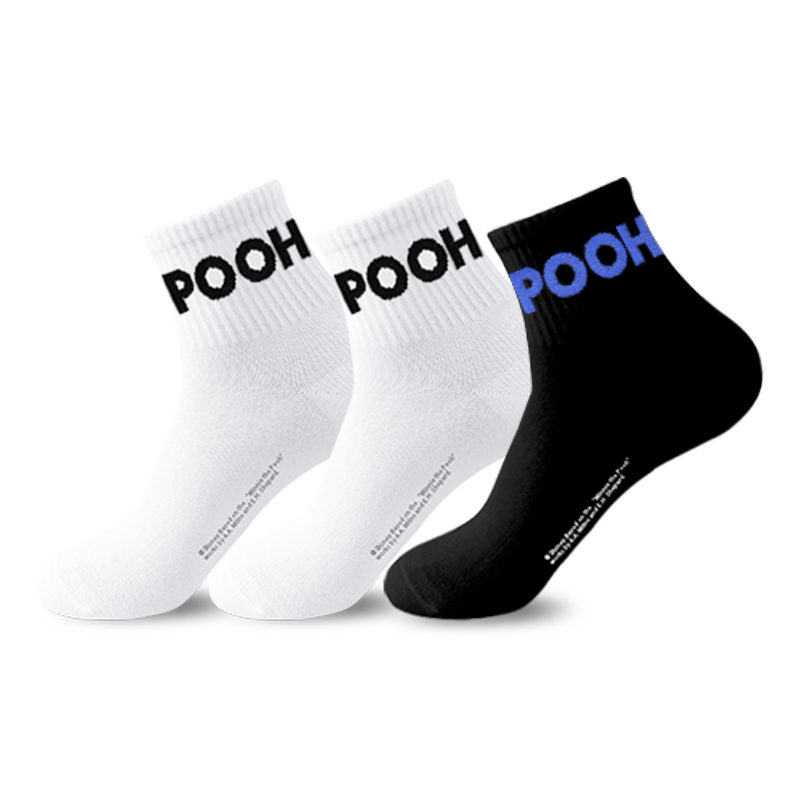 Disney Winnie The Pooh Series Crew Socks Men’s Shopping Bag 3 Pack