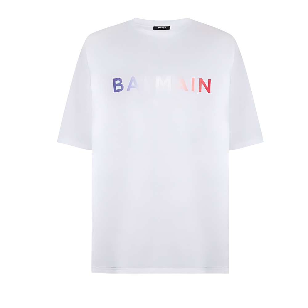Мужская футболка BALMAIN XH2EG000BB550FA (белая)