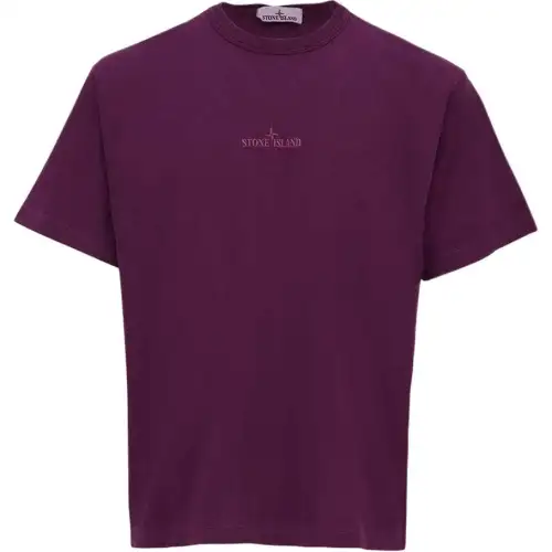 Stone Island logo embroidered t-shirt