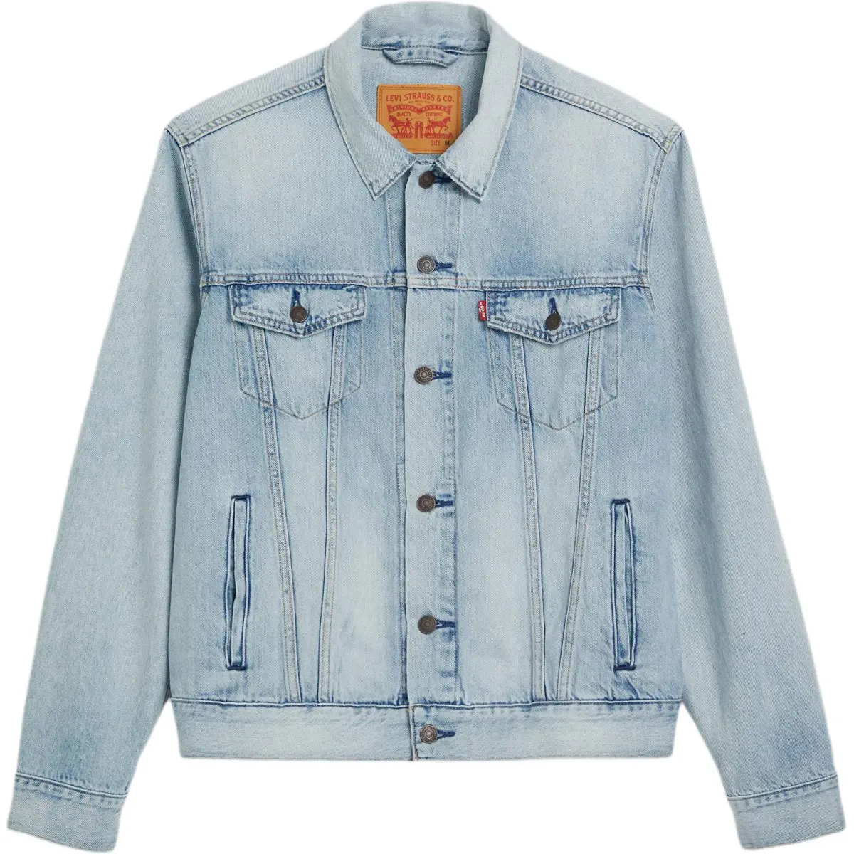 Levi's Denim Jackets Men's Light Blue Lapel Moderate