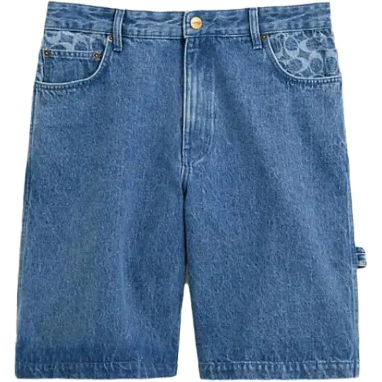 COACH Denim Shorts Men's Blue Moderate