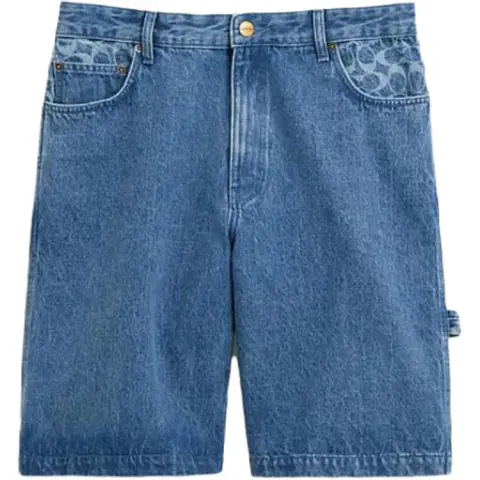 COACH Denim Shorts Men's Blue Moderate
