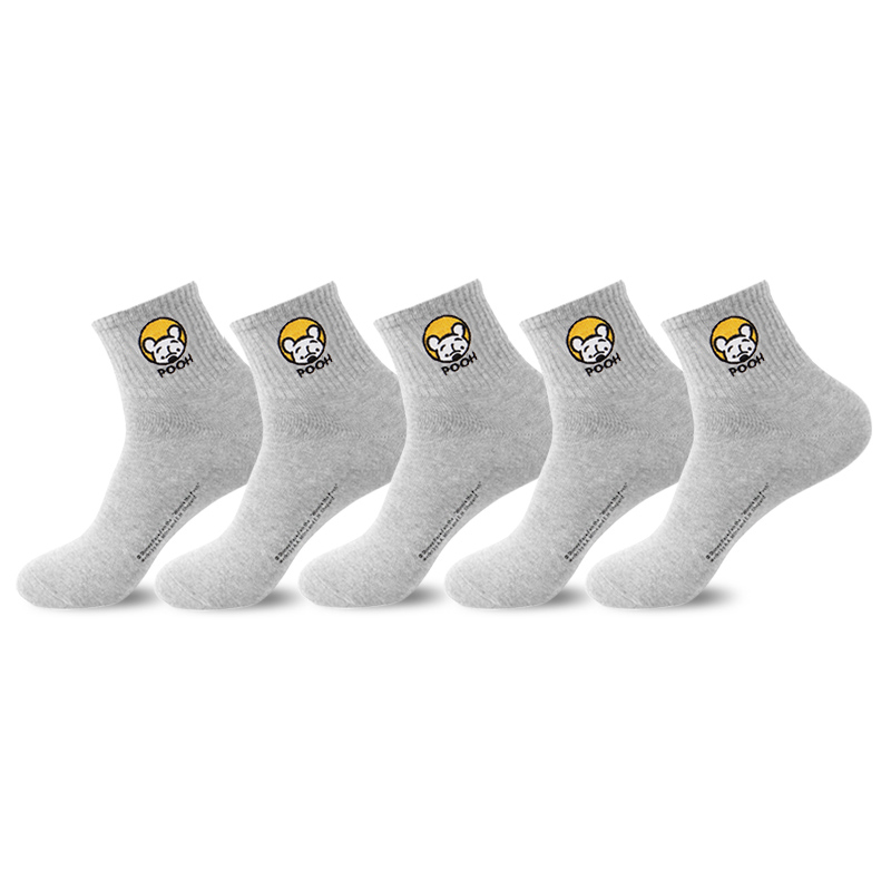 Disney Winnie The Pooh Crew Socks Men’s Shopping Bag 5 Pack