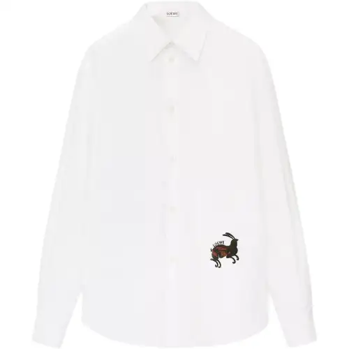 LOEWE SS23 Shirts Men's White Moderate Other