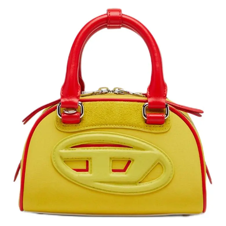 DIESEL Polyester Bowling Bag, Shoulder Bag, Crossbody Bag, Handbag Mini Women's Yellow