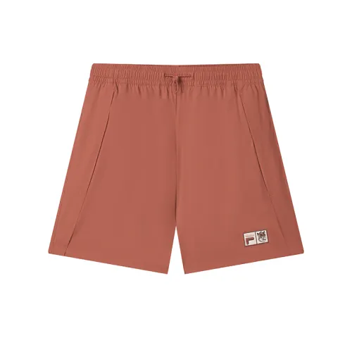 FILA x XIAOHULI,LIANMINGKUAN SS25 Casual Shorts Women's Fine Russet Red