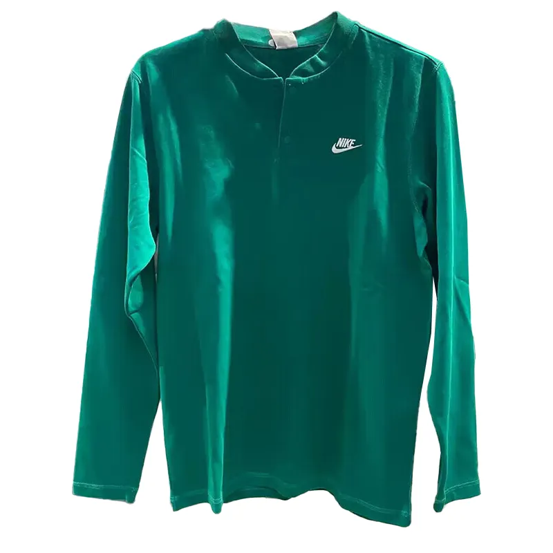 Nike T-Shirts Men's Green Henry Collar Moderate