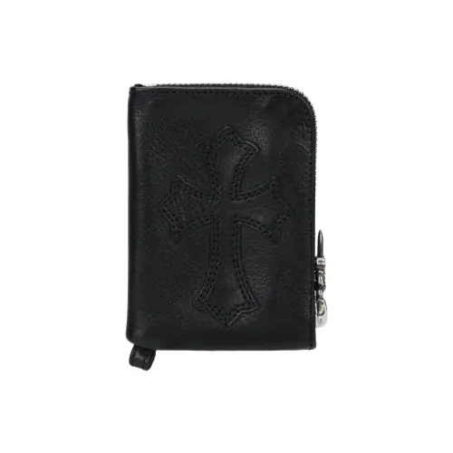 Chrome Hearts Leather Wallet Men's Black