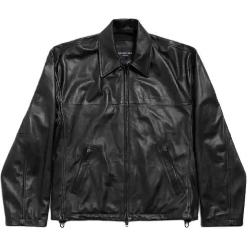 Balenciaga Nano Bb Zipped Leather Jacket