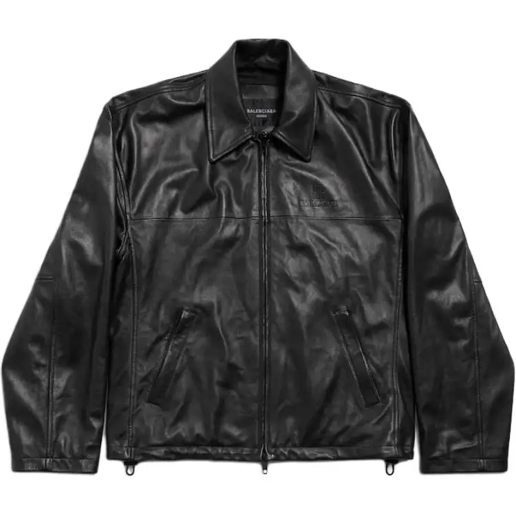 Balenciaga Nano Bb Zipped Leather Jacket