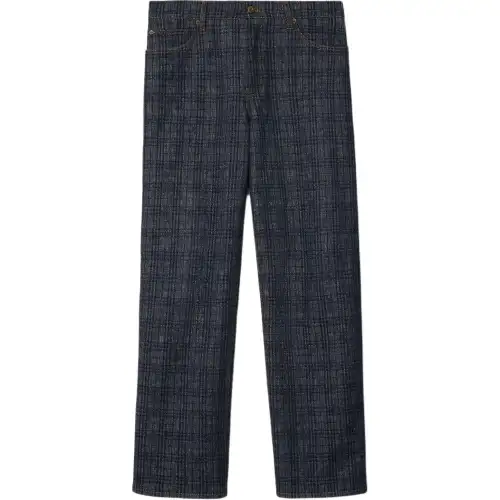 Burberry Loose Check Denim Jeans