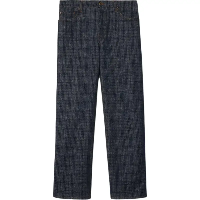 Burberry Loose Check Denim Jeans