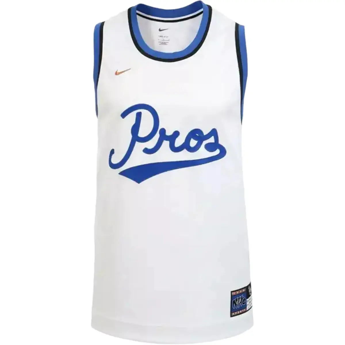 Nike Tank Tops Men's White Crew Neck Moderate Straight Fit
