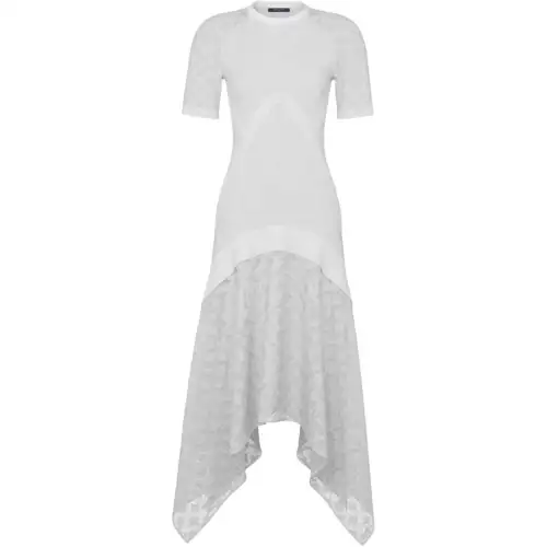 LOUIS VUITTON SS25 Short Sleeved Dress Women's White