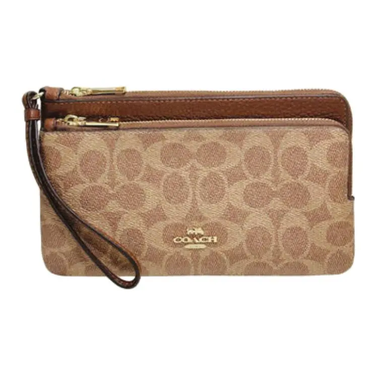 COACH PVC Clutches Small Women's Brown
