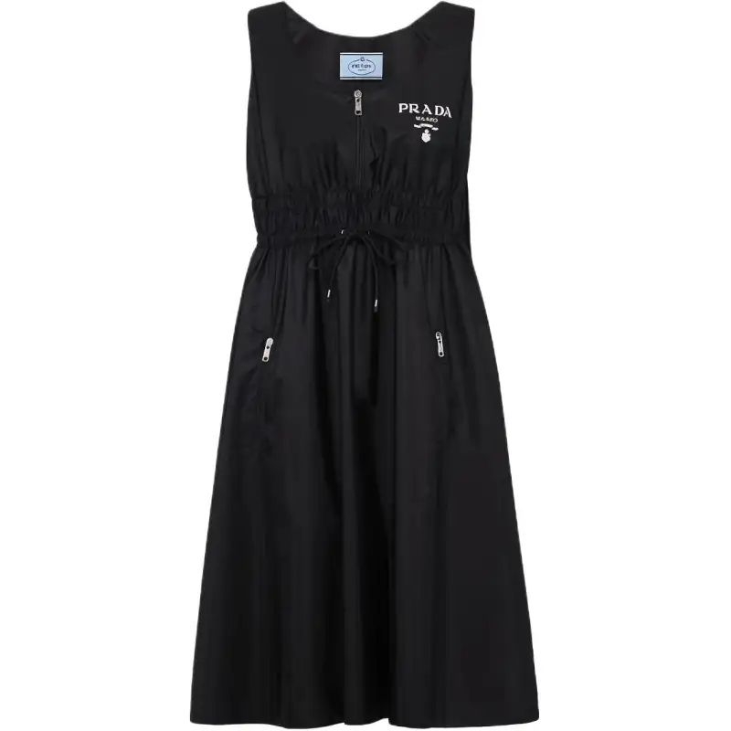 PRADA SS23 Sleeveless Dress Women's Black