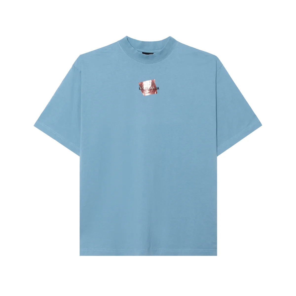 Balenciaga T Shirt Regular Fit Men's Blue Gray