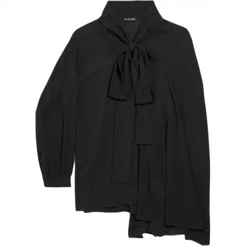 Balenciaga Asymmetric Neck tie Blouse