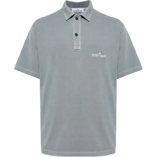 STONE ISLAND Logo embroidered Polo Shirt