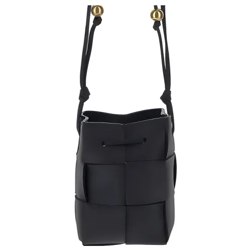 Bottega Veneta Calfskin Bucket Bag, Crossbody Bag, Shoulder Bag Mini Women's Black
