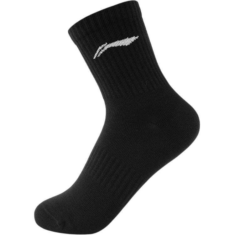 Li Ning Crew Socks Unisex 1 Pack Black