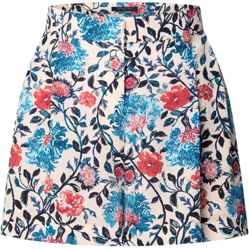 LOUIS VUITTON Floral Vine Pleat Shorts 