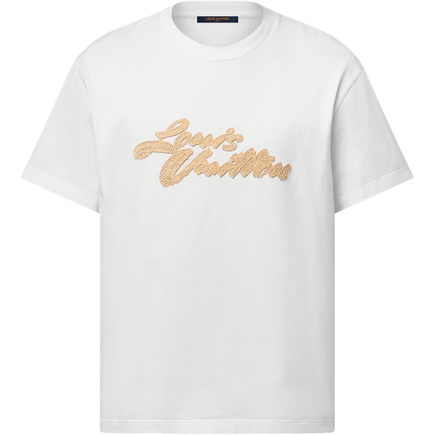 Lv Embroidered Signature T Shirt