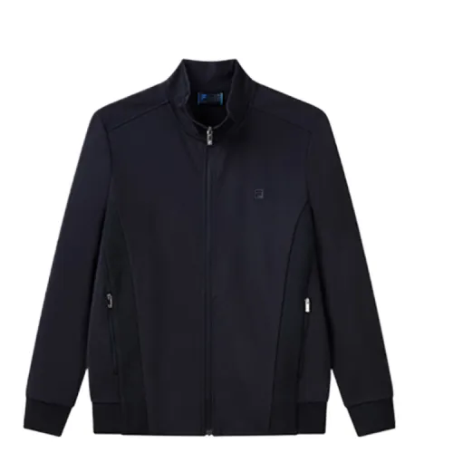 FILA Jackets Men's Legend Blue Stand Collar Moderate Other