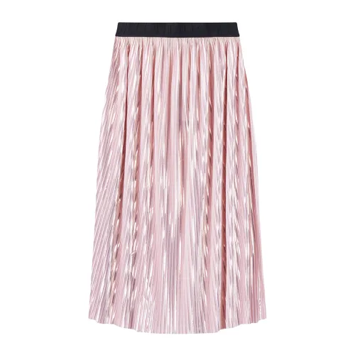 FILA WHITE Casual Long Skirt Women's Light Core Pink