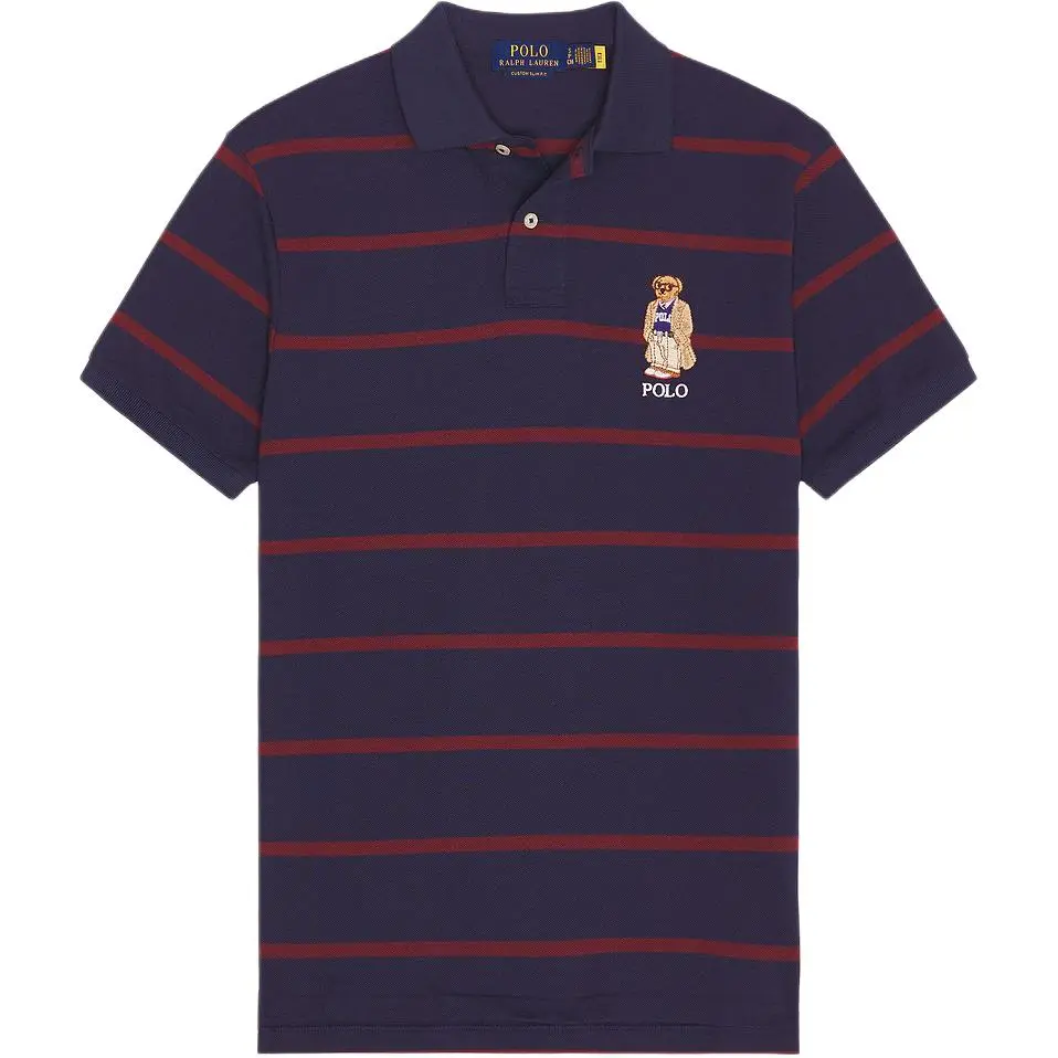 Polo Ralph Lauren Polo Bear Polo Shirt Custom Slim Fit Men's Marine Blue