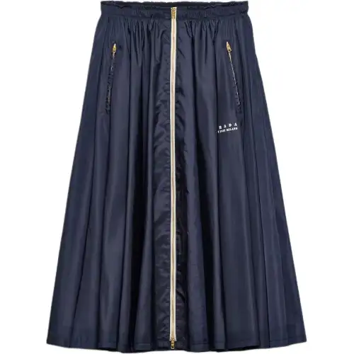 Prada pleated midi skirt