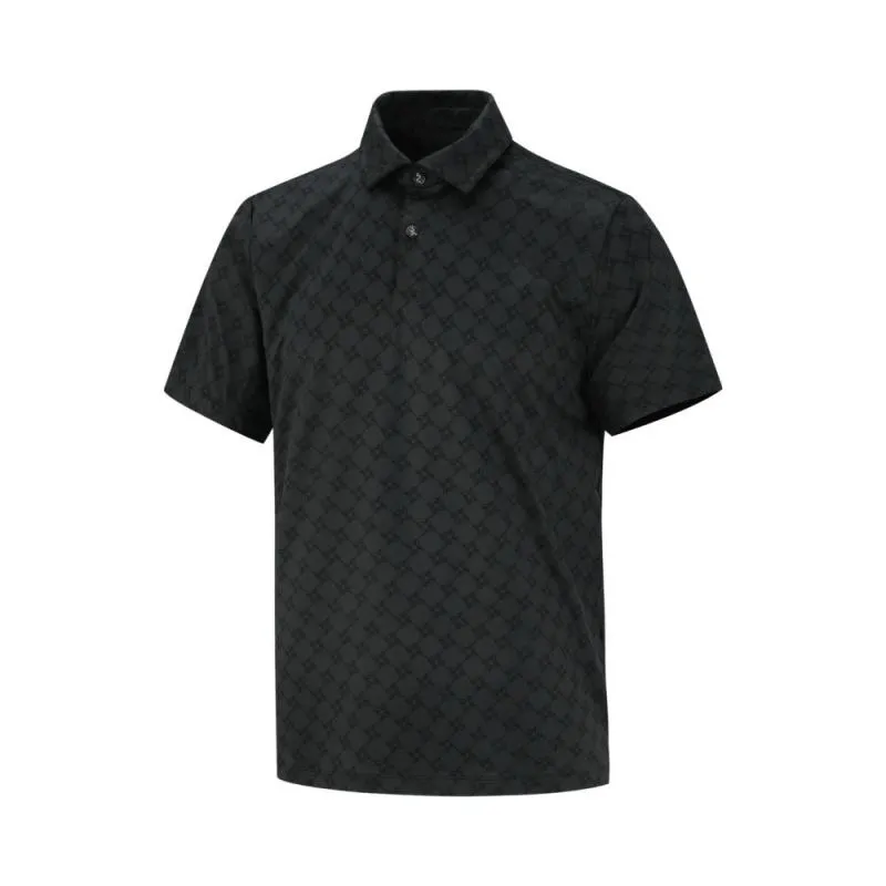 Jordan M J SP GOLF AOP Polo Shirt Men's Black