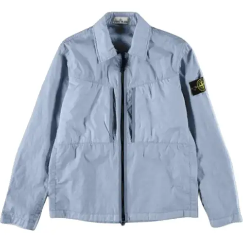 STONE ISLAND Jackets & Coats Men's Blue Gray