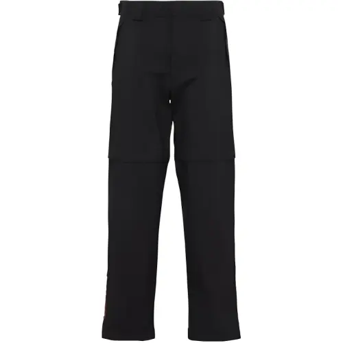 PRADA Casual Pants Men's Black Moderate Straight Fit Pants