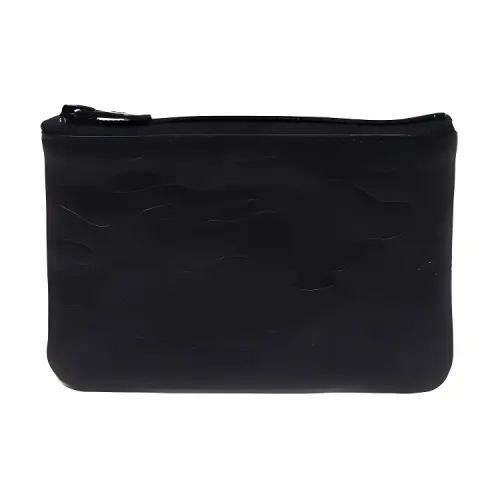 A BATHING APE Leather Wallet Men's Black