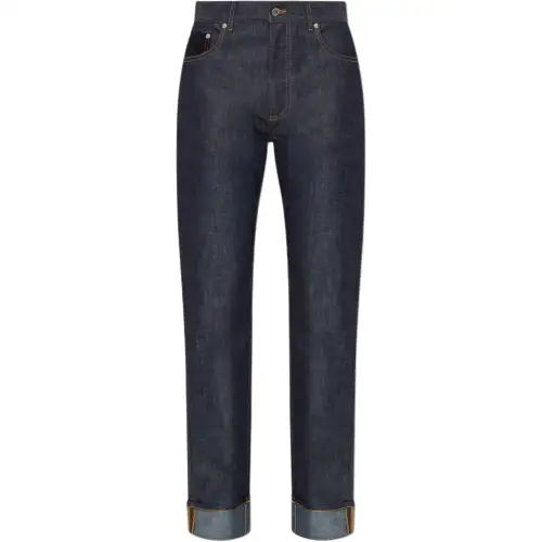 Bottega Veneta Turn Up Hem Straight Leg Jeans