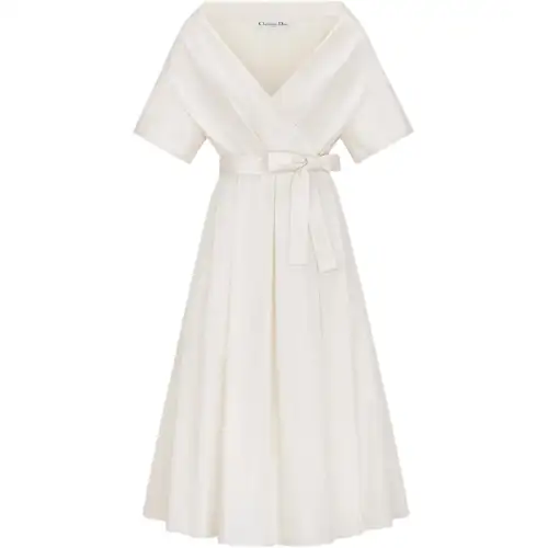 DIOR Short Sleeved Dress Women's Beige