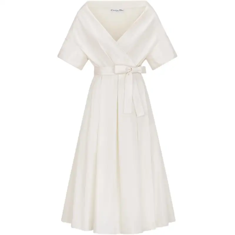 DIOR Short Sleeved Dress Women's Beige