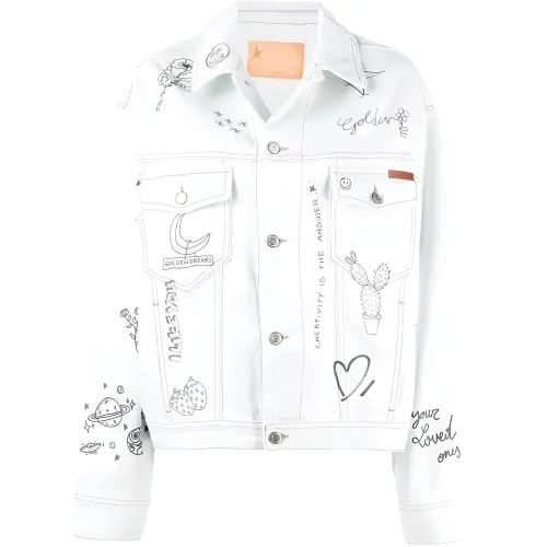 Golden Goose Jackets Women's White Lapel Moderate Other