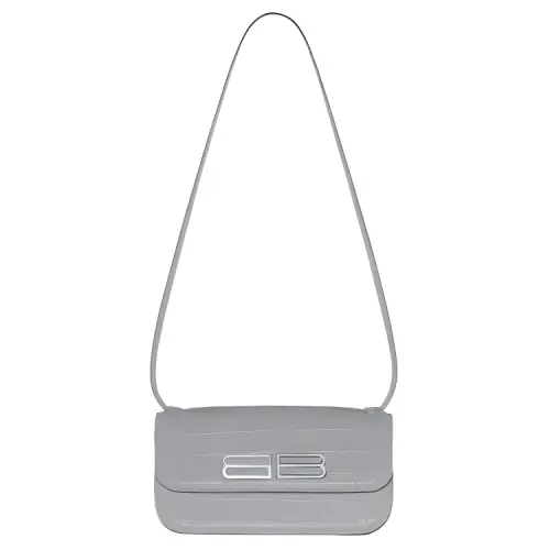 Balenciaga Gossip Cow Leather Crossbody Bag, Shoulder Bag Small Women's Gray