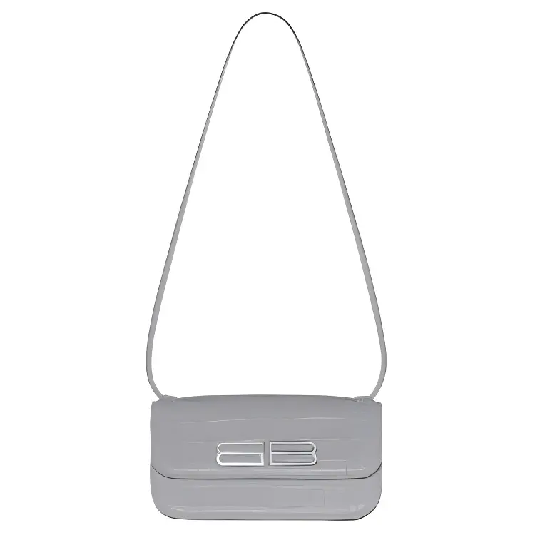 Balenciaga Gossip Cow Leather Crossbody Bag, Shoulder Bag Small Women's Gray