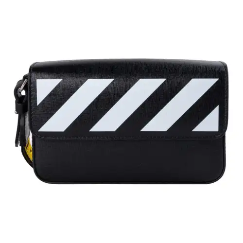 OFF WHITE Diag Saffiano Clutch Black/White