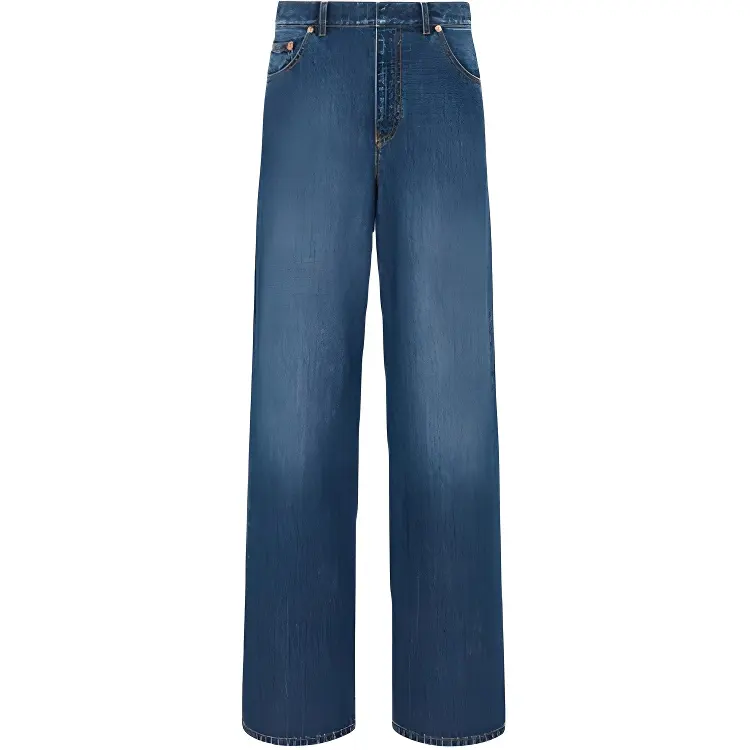 DIOR Quarterly New Products Jeans Women's Blue Moderate Flared Pants