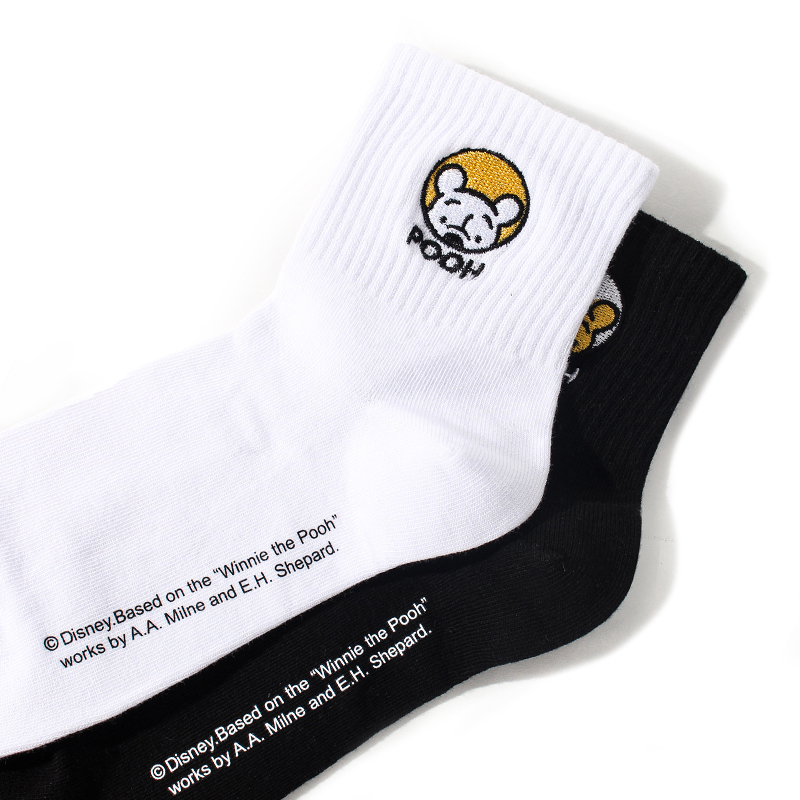 Disney Winnie The Pooh Crew Socks Men's Shopping Bag 5 Pack