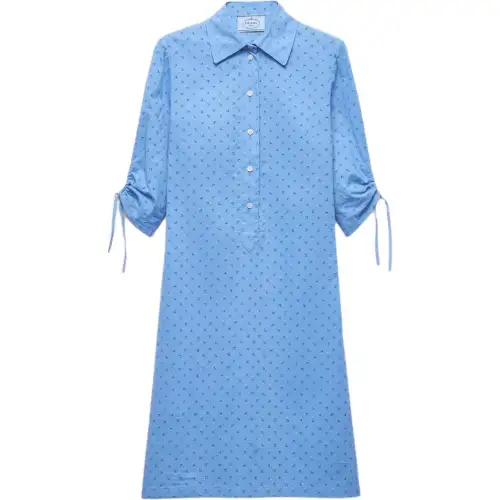 PRADA Short Sleeved Dress Women's Sapphire Blue